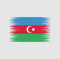 Azerbaijan flag brush stroke, national flag vector