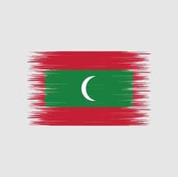 Maldives flag brush stroke, National flag vector