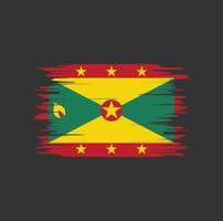 Grenada flag brush stroke, national flag vector