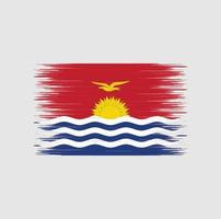 trazo de pincel de bandera de kiribati, bandera nacional vector