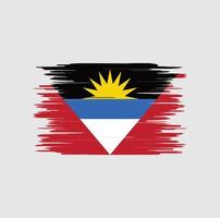 Antigua and Barbuda flag brush stroke, national flag vector