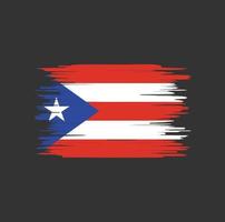 trazo de pincel de bandera de puerto rico, bandera nacional vector