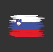 Slovenia flag brush stroke, national flag vector