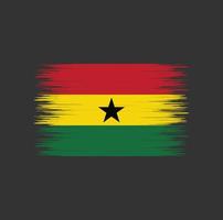 trazo de pincel de bandera de ghana, bandera nacional vector