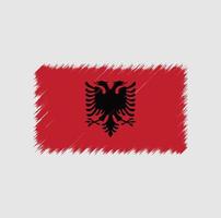 trazo de pincel de bandera de albania vector