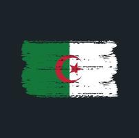 Flag of Algeria with brush style vector