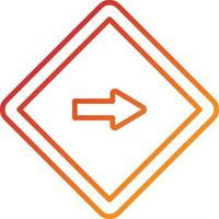 One Way Icon Style vector