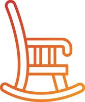 Rocking Chair Icon Style vector