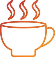 estilo de icono de té caliente vector