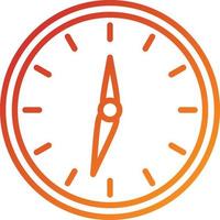 New Year Clock Icon Style vector