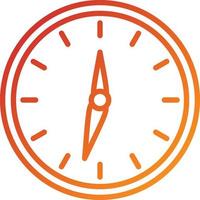 estilo de icono de reloj de año nuevo vector