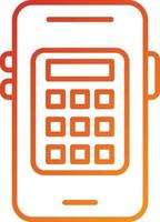 Mobile Calculator Icon Style vector