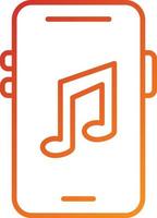 Mobile Music App Icon Style vector