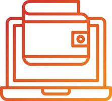 Online Wallet Icon Style vector