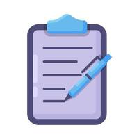 clipboard icon with pencil vector