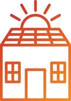 Solar House Icon Style vector