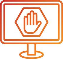 Ad Blocker Icon Style vector