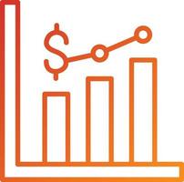 Bar Graph Icon Style vector