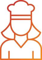 Lady Chef Icon Style vector