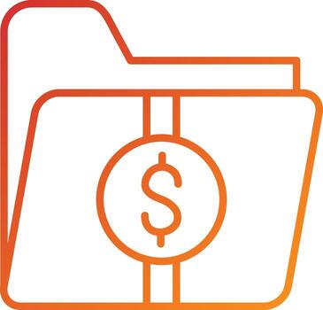 estilo de icono de carpeta vector