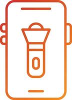 Mobile Torch Icon Style vector