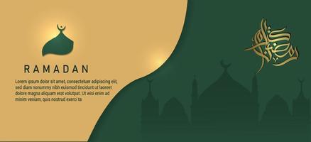 ramadan kareem banner background template. Ramadan greeting card or banner template vector