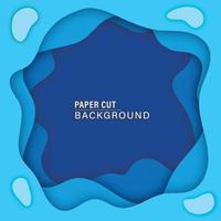 3D abstract background and paper cut shapes. vector