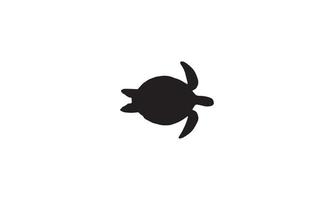 diseño de ilustración de vector de tortuga en blanco y negro