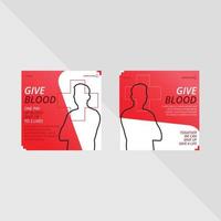 World donor day posters, social media post design vector