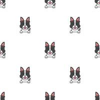 Vector cartoon character shepherd dog seamless pattern background