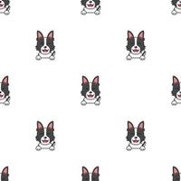 Vector cartoon character shepherd dog seamless pattern background