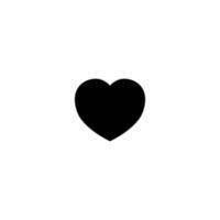 vector icon, simple heart shaped sign on white background