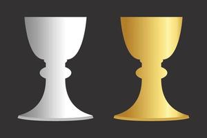 Trophy cup, award, flat style vector