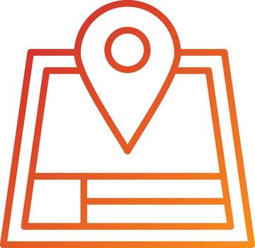 estilo de icono de mapa vector