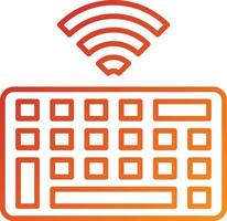 Wireless Keyboard Icon Style vector