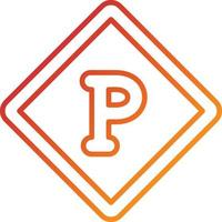 Parking Icon Style vector