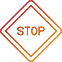 estilo de icono de señal de stop vector