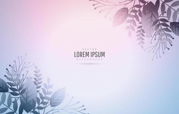 elegant background design with leaves decoration