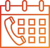 Schedule Call Icon Style vector