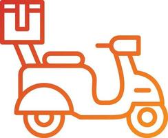 Delivery Scooter Icon Style vector