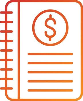 estilo de icono de cuaderno vector