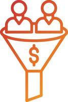 Sales Funnel Icon Style vector