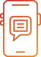 Mobile Chat Icon Style vector