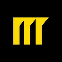 Tech Abstract M  Logo Initial Letter