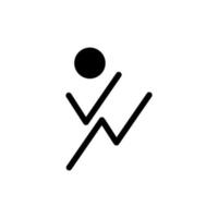 simple human karate people icon vector line