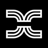 abstract flat monogram c symbol tech modern vector