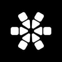 símbolo moderno abstracto tecnología plana vector