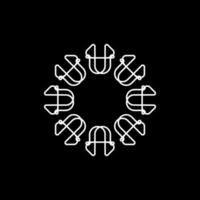 abstract modern simple flat symbol vector