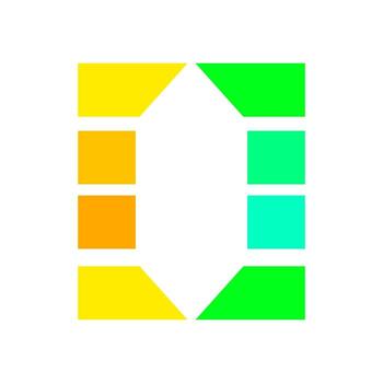 abstract colorful gems negative space vector