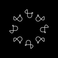 abstract modern simple flat symbol vector